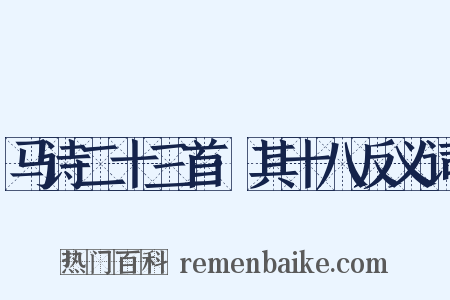 马诗二十三首·其十八反义词是什么意思的图片